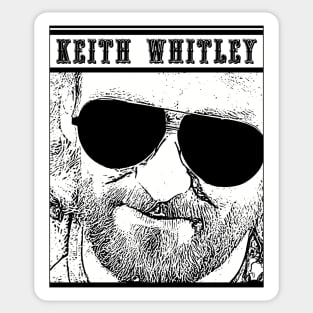 Keith Whitley // Black Retro Sticker